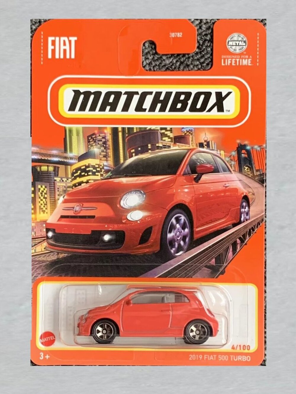 Matchbox 2019 Fiat 500 Turbo ORANGE